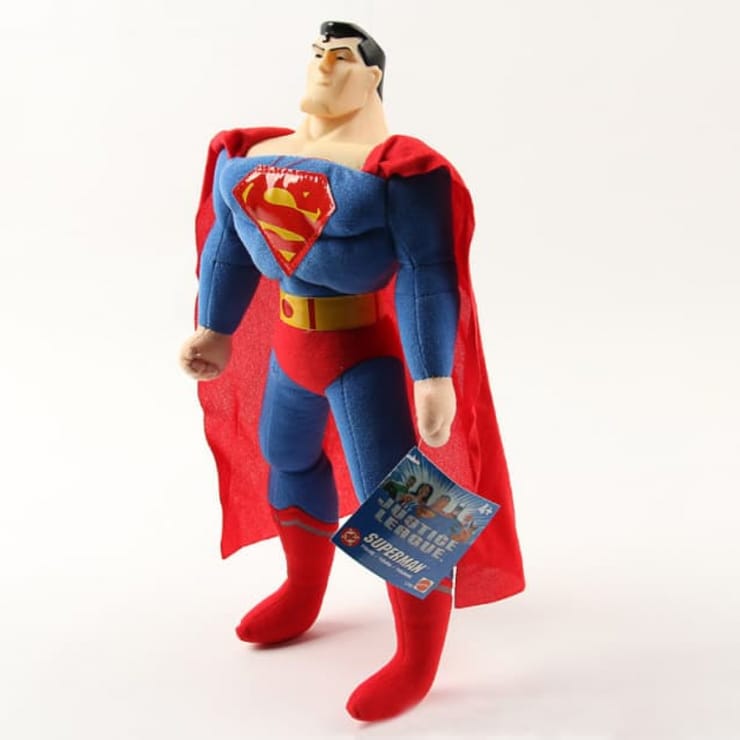 Justice League Superman Plush Doll with Plastic Head