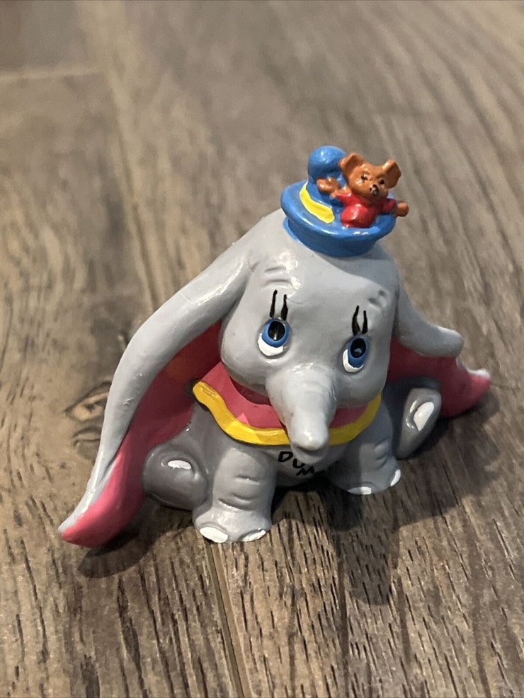 1987 Bully Disney Dumbo Elephant Timothy Mouse Plastic PVC Figure