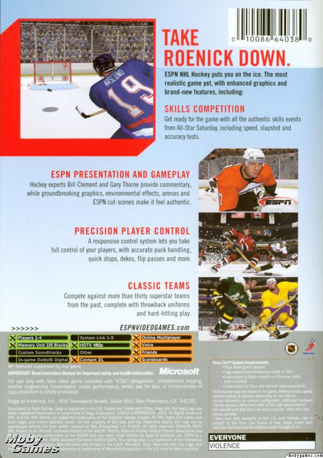 ESPN NHL Hockey 2K4