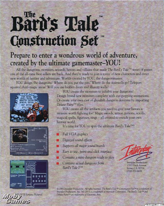 The Bard's Tale Construction Set