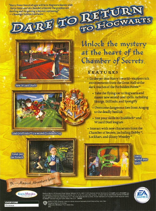 harry potter and the chamber of secrets mac game