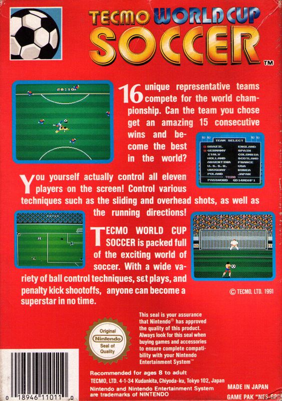 Tecmo World Cup Soccer