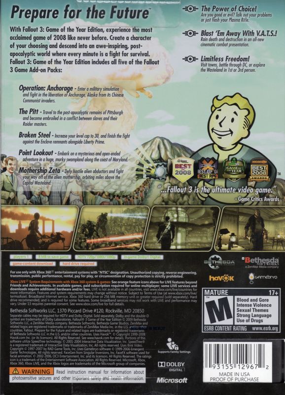 Fallout 3: Game of The Year Edition