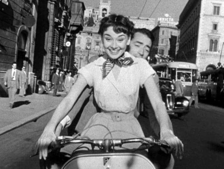 Audrey Hepburn - Gregory Peck - Vespa (Rome)