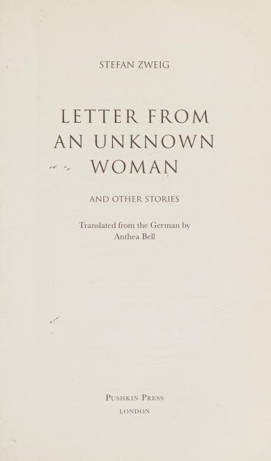 Letter from an Unknown Woman