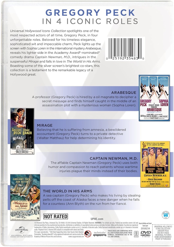 Universal Hollywood Icons Collection: Gregory Peck (Arabesque / Mirage / Captain Newman, M.D. / The 