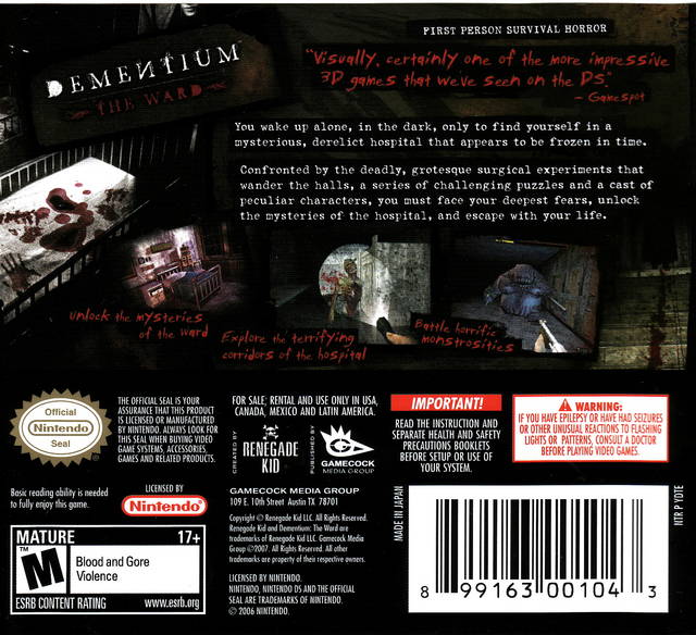 Dementium: The Ward