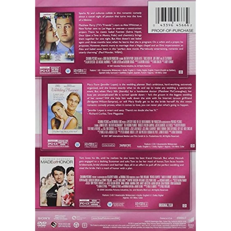Romantic Comedy Triple Feature (Fools Rush In / The Wedding Planner / Made Of Honor)