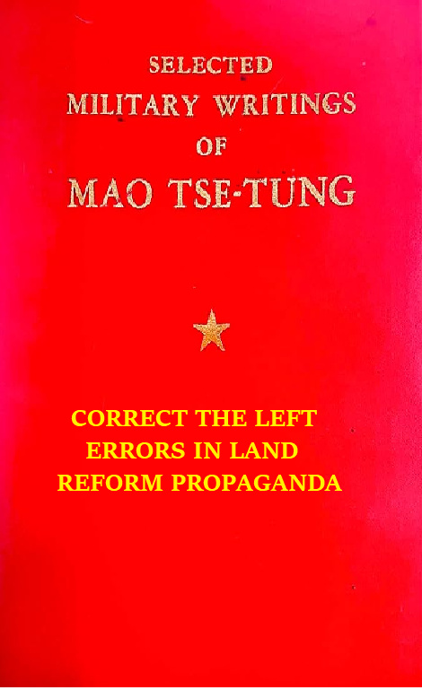 CORRECT THE LEFT ERRORS IN LAND REFORM PROPAGANDA