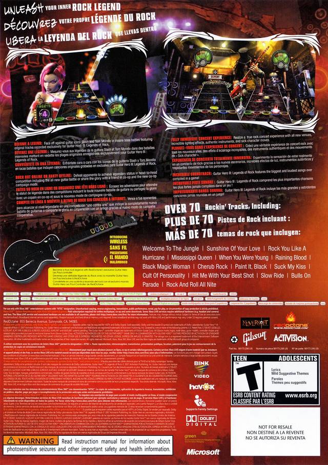 Picture of Guitar Hero III: Legends of Rock