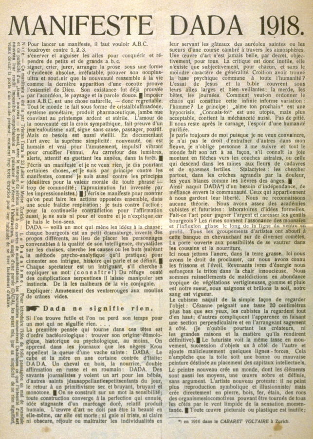 Dada Manifiesto