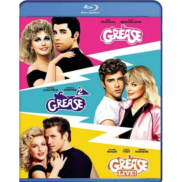 Grease 3 Movie Collection (Blu-ray) (Grease / Grease 2 / Grease Live!)