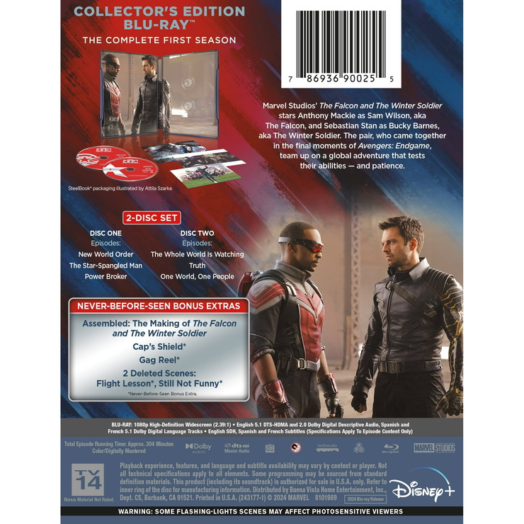The Falcon and the Winter Soldier: The Complete First Season (Blu-ray) (Steelbook)