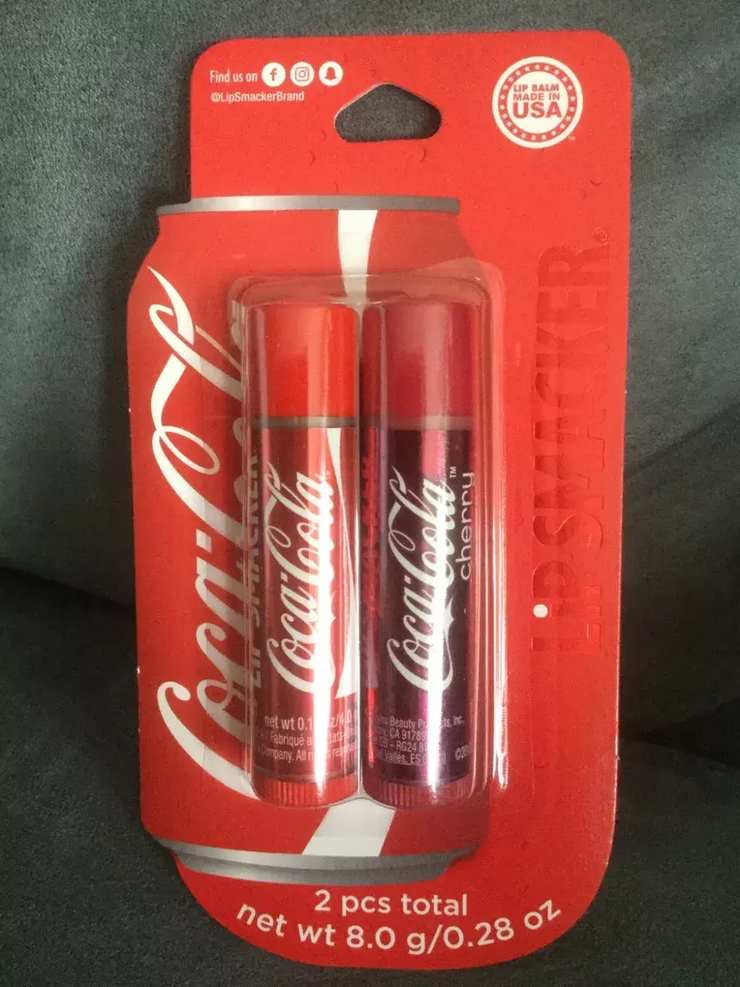 Lip Smacker, Coca Cola and Cherry Coca Cola Original Lip Balm 2 PACK Coca-Cola