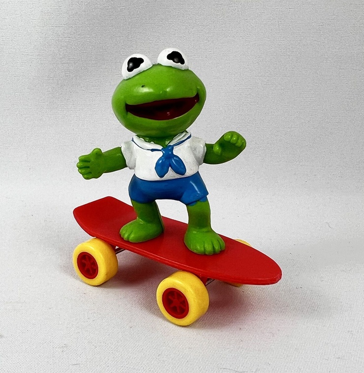 Kermit the Frog with Red Skateboard Muppet Babies Happy Meal Toy (1986)
