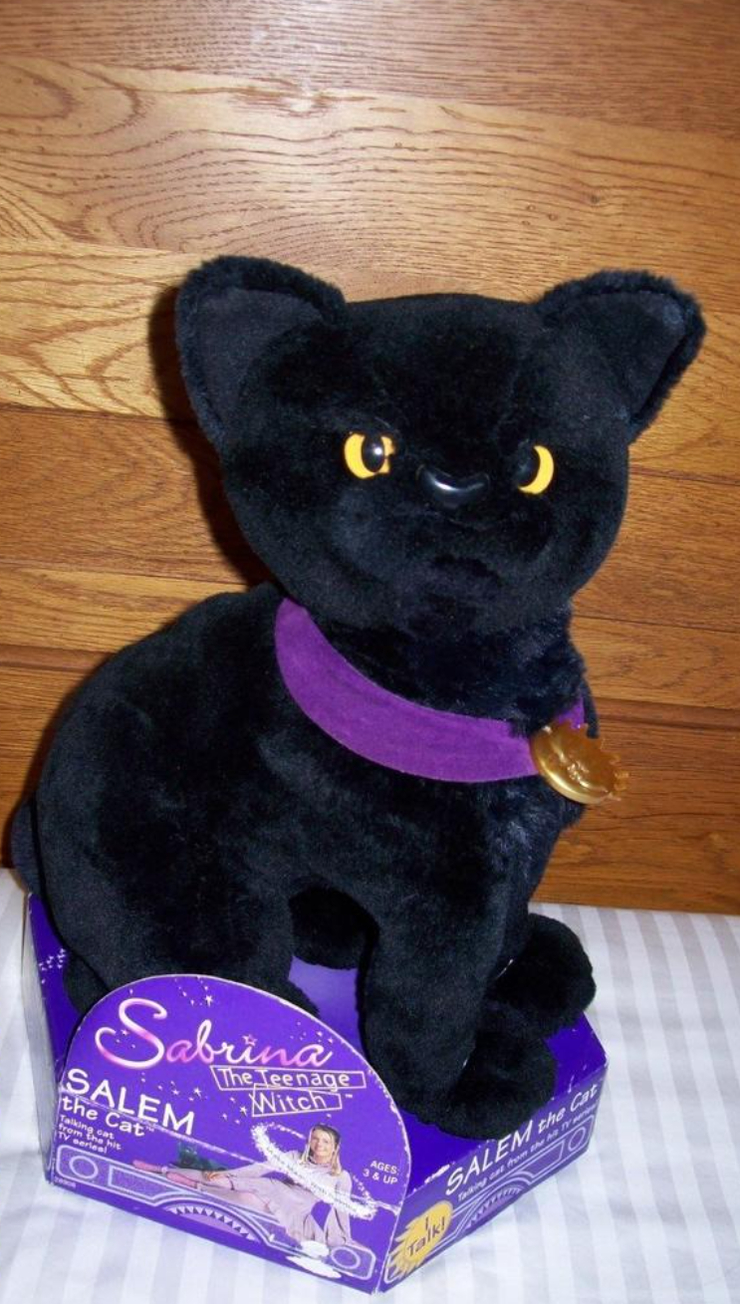 Talking Salem the Cat Plush Toy From Sabrina the Teenage Witch (1997)