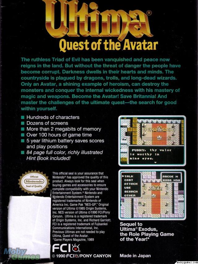 Ultima: Quest of the Avatar