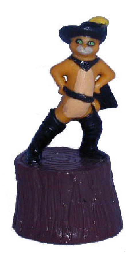 Hands on Hips Puss In Boots on Stump PVC Figure