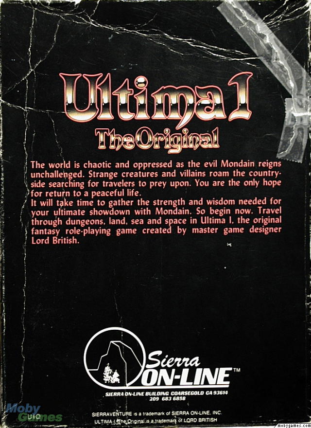 Ultima 1: The Original