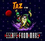 Taz in Escape from Mars
