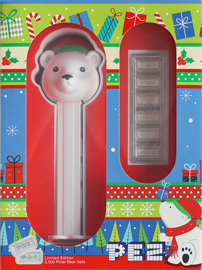 2024 PEZ® Polar Bear Silver Gift Set