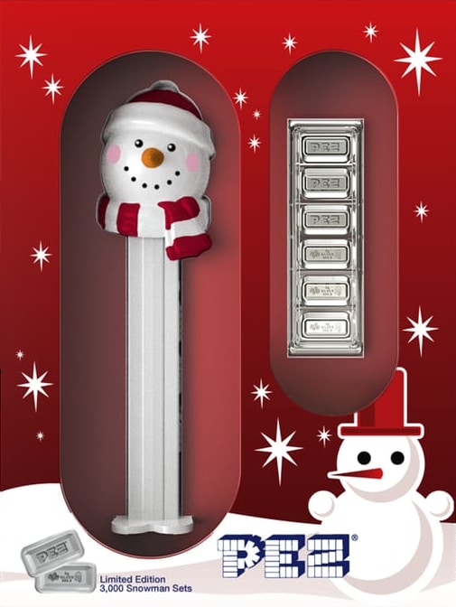 2019 PEZ® Snowman Silver Gift Set