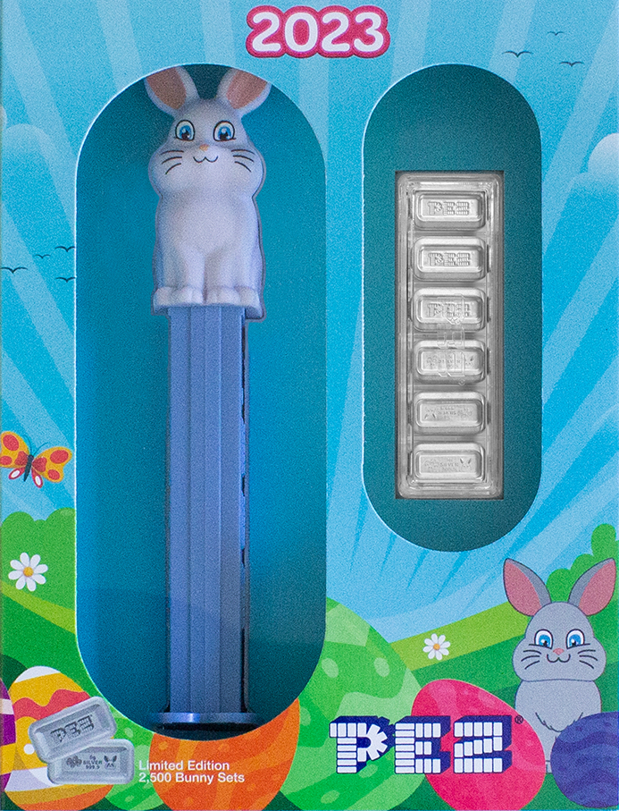 2023 PEZ® Spring Bunny Silver Gift Set