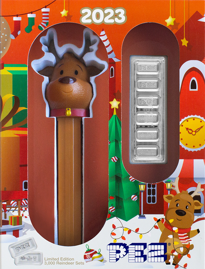 2023 PEZ® Reindeer Silver Gift Set
