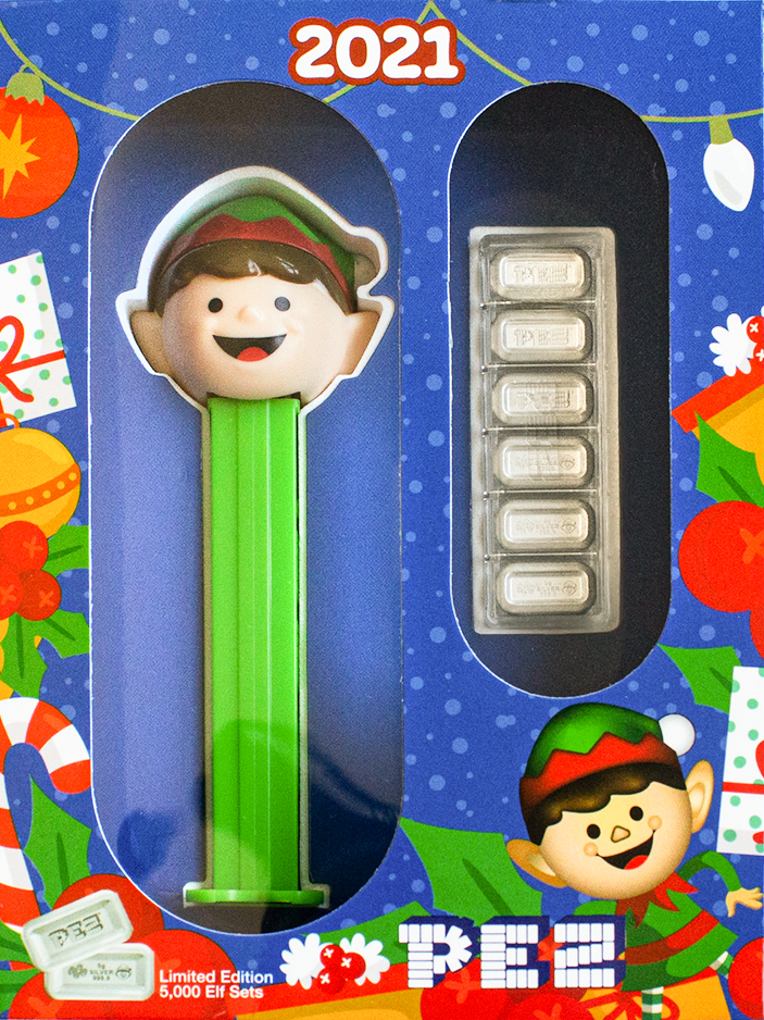 2021 PEZ® Elf Silver Gift Set
