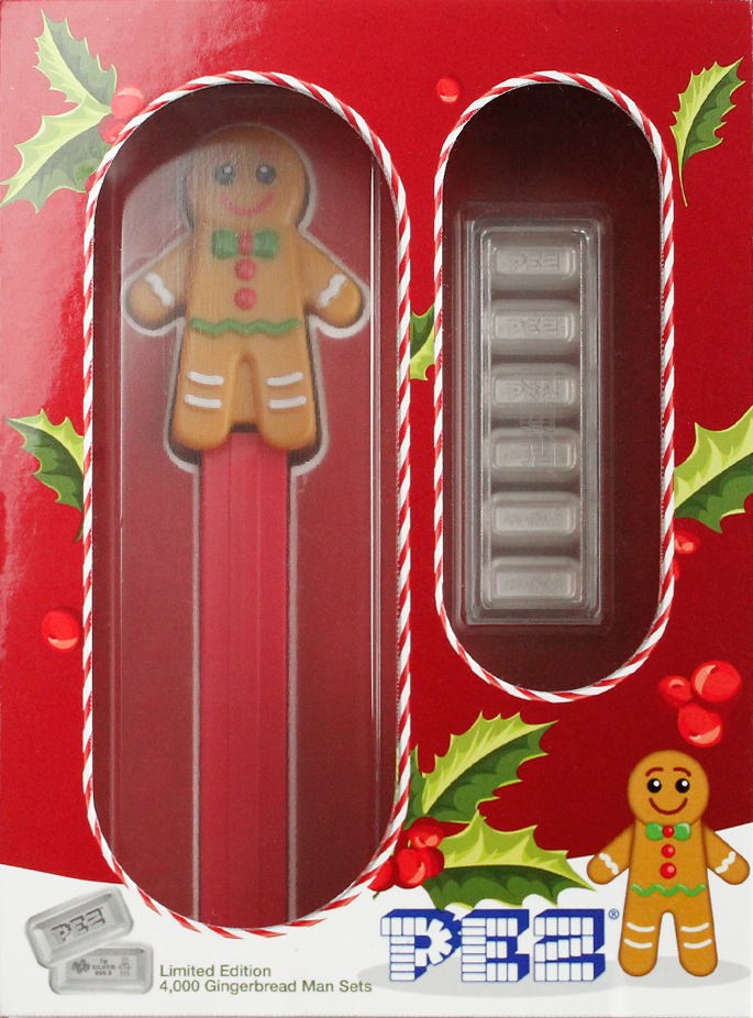 2020 PEZ® Gingerbread Man Silver Gift Set