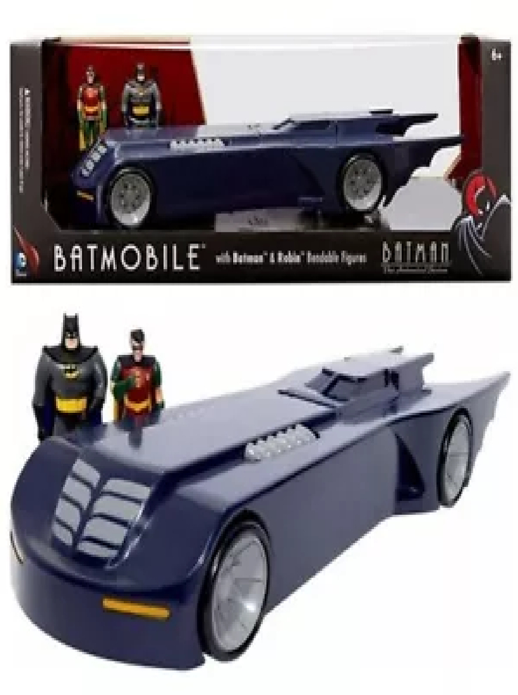 Mini Animated Batmobile with Bendable Batman and Robin