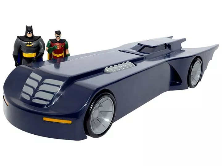 Mini Animated Batmobile with Bendable Batman and Robin