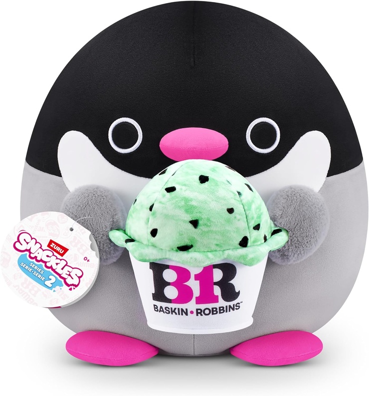 Snackles Series 2 Penguin & Baskin-Robbin 8 Inch Plush by ZURU
