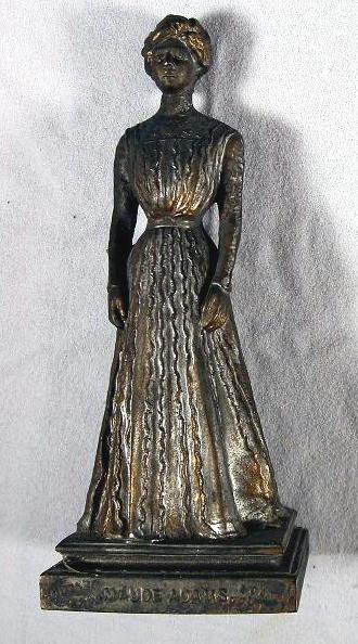 Golden statue of Maude Adams Golden statue of Maude Adams
