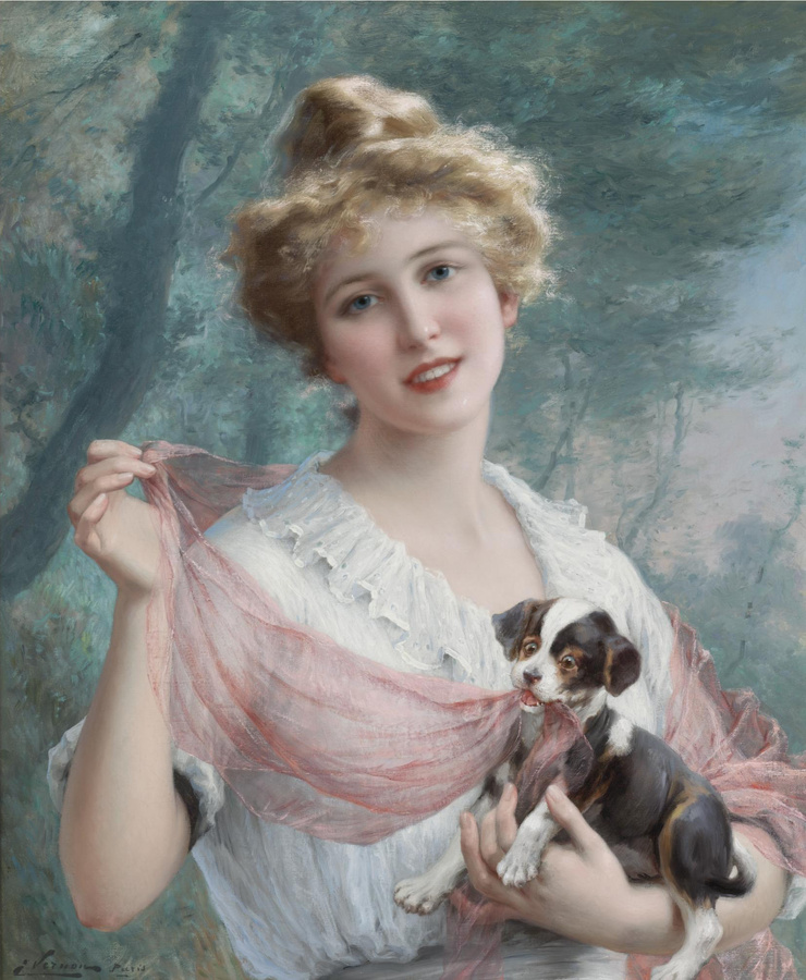 The Mischievous Puppy by Émile Vernon, 1915 The Mischievous Puppy by Émile Vernon, 1915