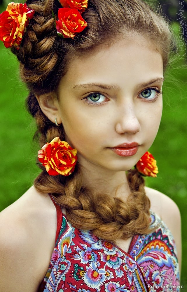 Forum magazine. Украинские детские прически. Прическа ребенку в народном стиле. ЛСМ модель.