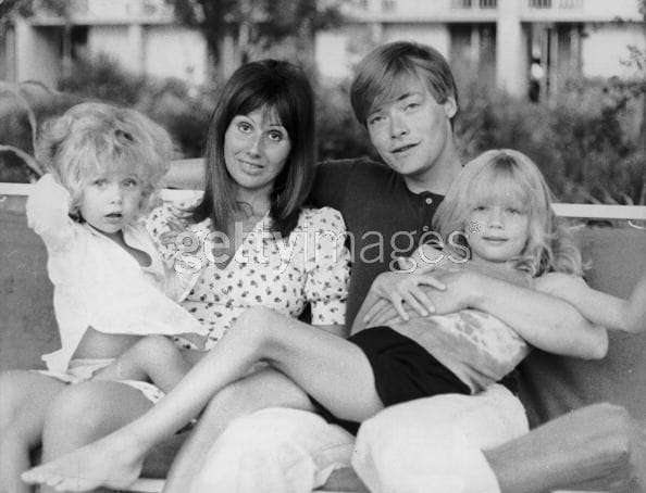 Simon Ward with his wife and daughters