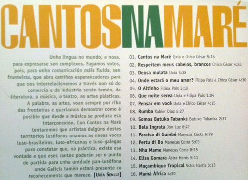 Cantos na maré (Songs in the tide) 
