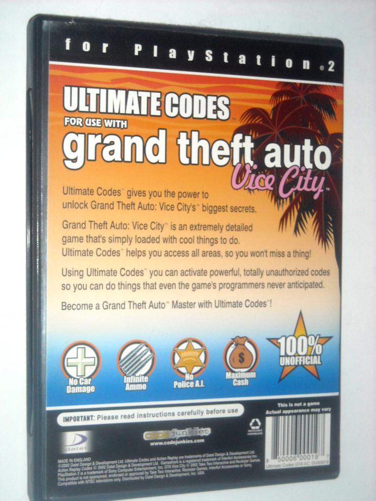 Ultimate Codes (Grand Theft Auto: Vice City)