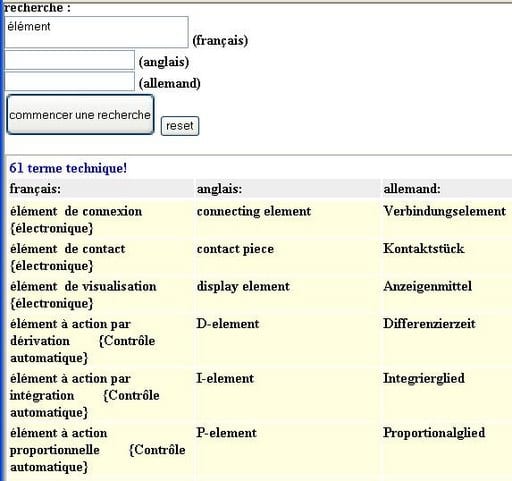 french-english-german dictionary mechatronics--französisch englisch deutsch Wörterbuch der Mechatronik / KFZ- Technik