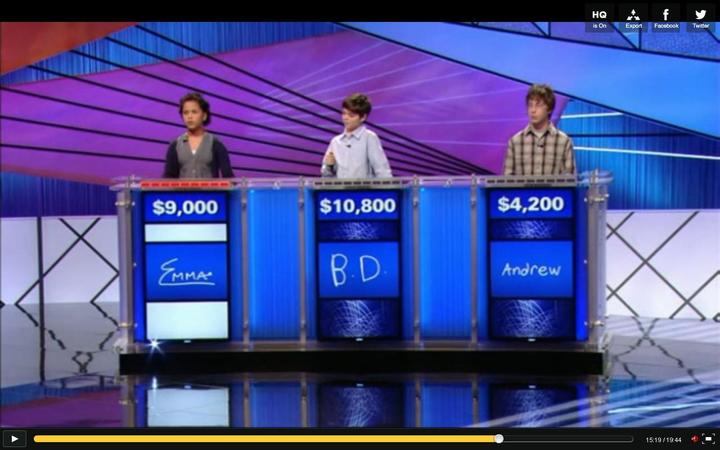 Jeopardy Kids Week July 6 2011