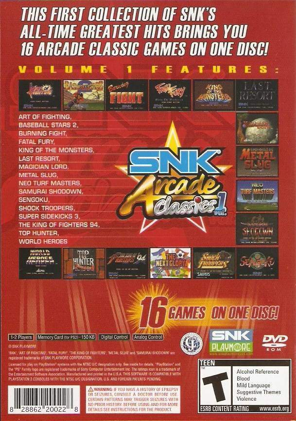 SNK Arcade Classics Vol 1