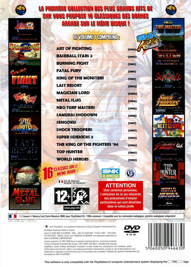 SNK Arcade Classics Vol 1