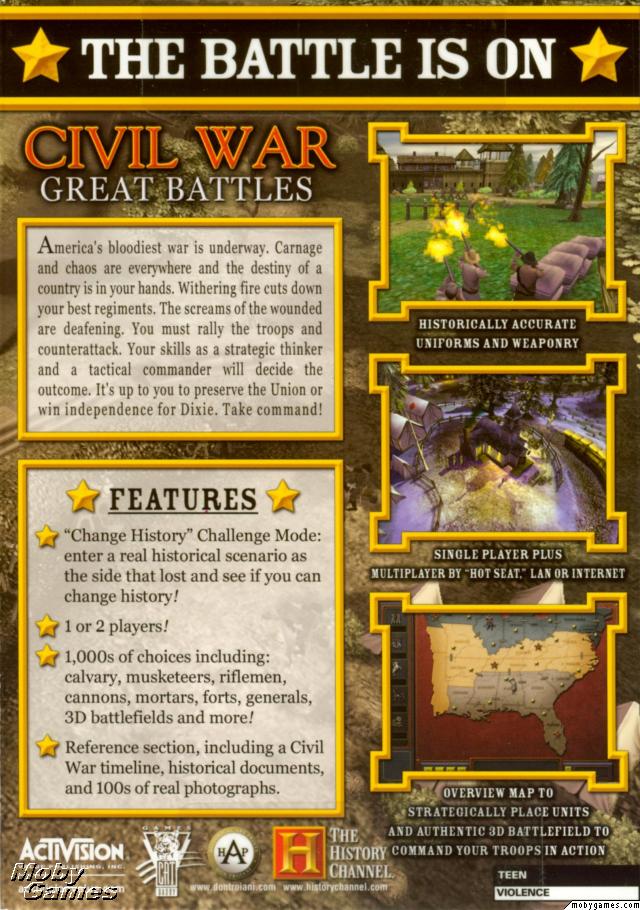 The History Channel: Civil War - Great Battles