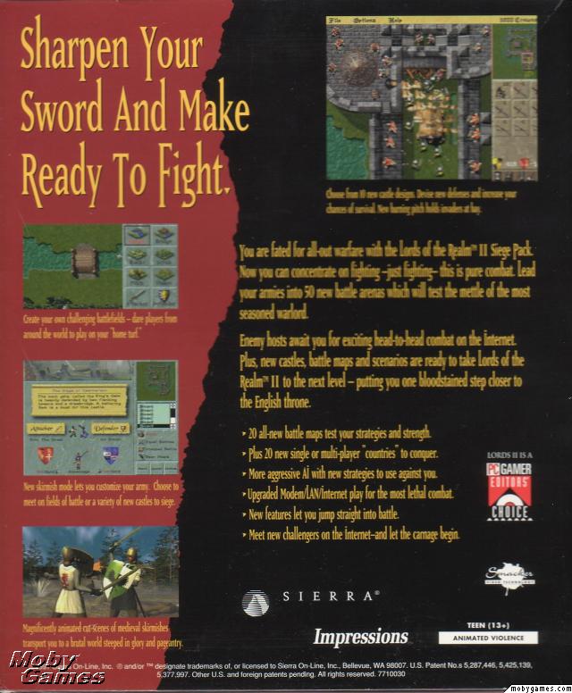 Lords of the Realm II: Siege Pack