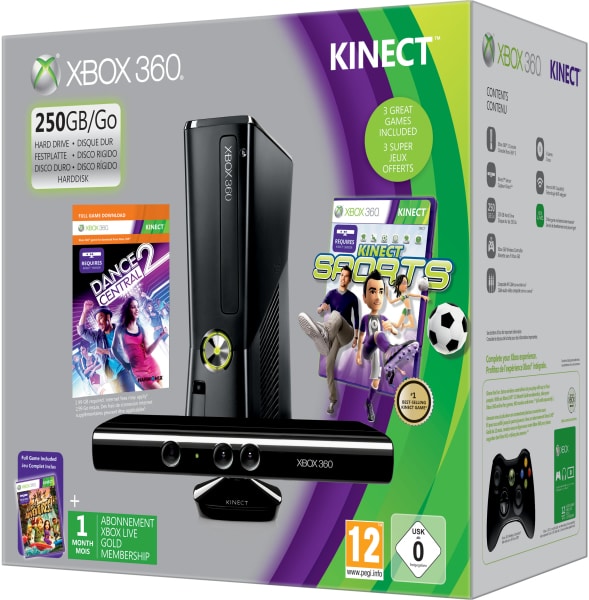 Microsoft XBOX 360 250GB Kinect Value Bundle
