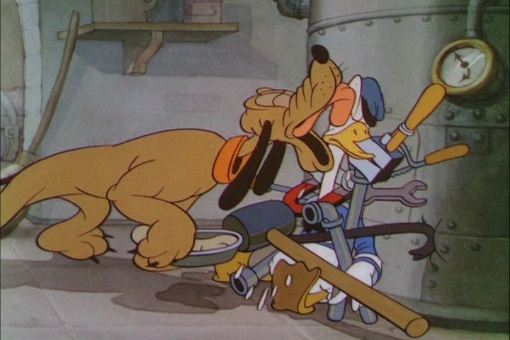 Donald and Pluto Donald and Pluto
