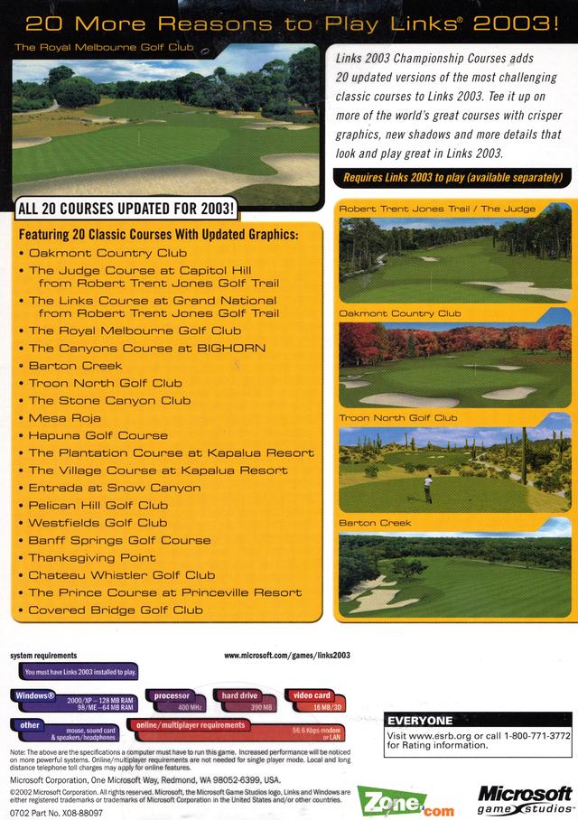 Links 2003: Championship Courses