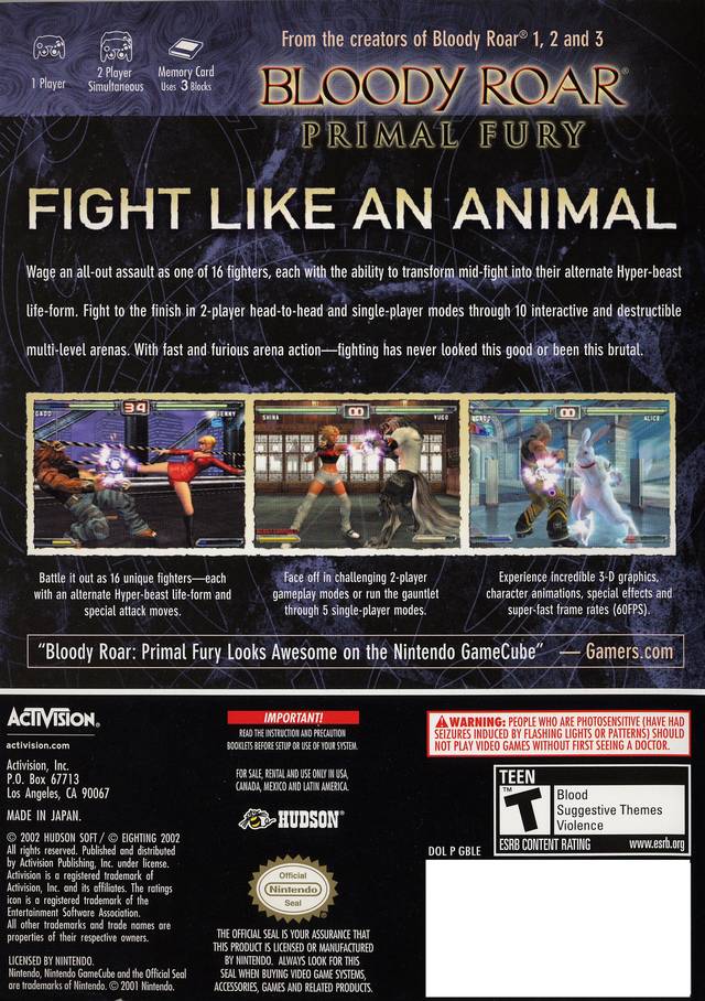 Bloody Roar: Primal Fury Image