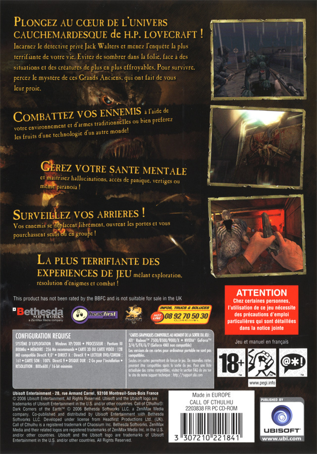 Call of Cthulhu: Dark Corners of the Earth
